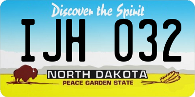 ND license plate IJH032