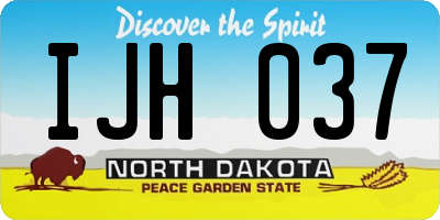 ND license plate IJH037