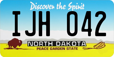 ND license plate IJH042