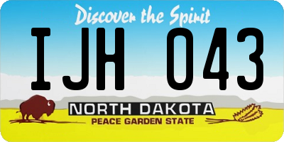 ND license plate IJH043