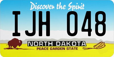 ND license plate IJH048