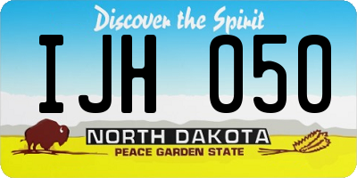 ND license plate IJH050