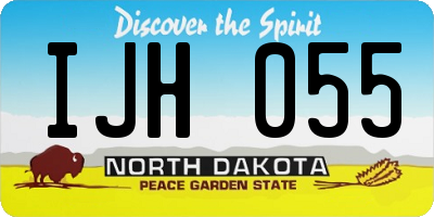 ND license plate IJH055