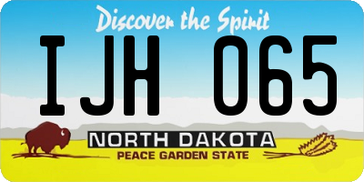 ND license plate IJH065