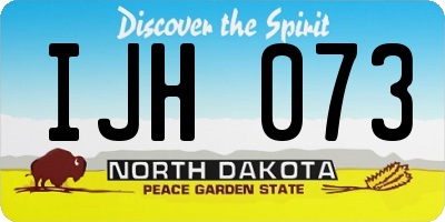ND license plate IJH073