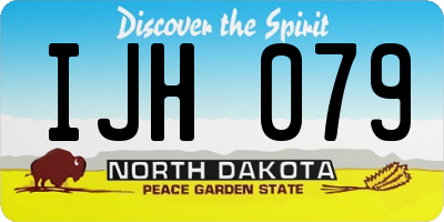 ND license plate IJH079