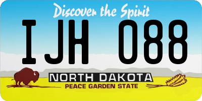 ND license plate IJH088