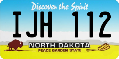 ND license plate IJH112