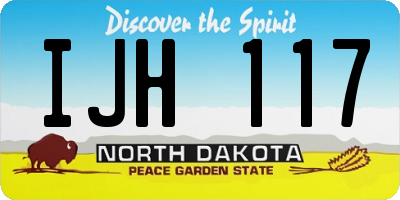 ND license plate IJH117