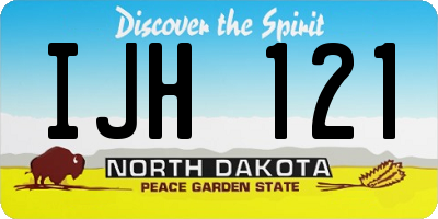 ND license plate IJH121