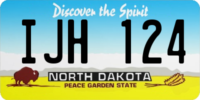 ND license plate IJH124