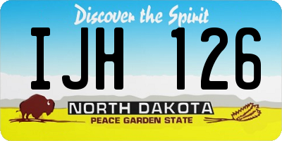 ND license plate IJH126