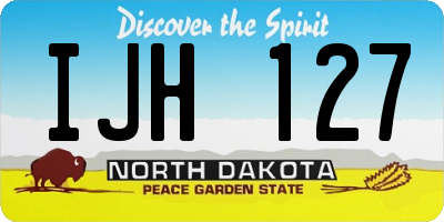 ND license plate IJH127