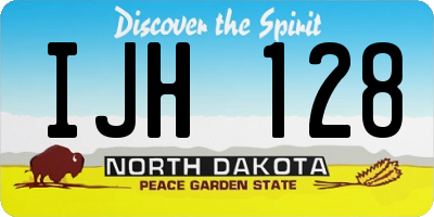 ND license plate IJH128
