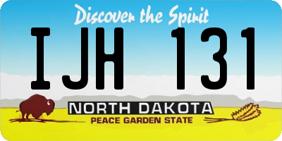ND license plate IJH131