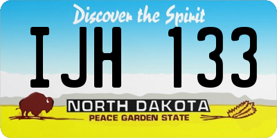 ND license plate IJH133