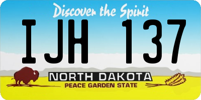 ND license plate IJH137