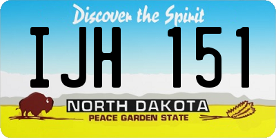 ND license plate IJH151