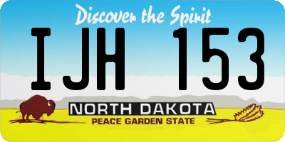 ND license plate IJH153