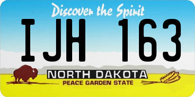ND license plate IJH163