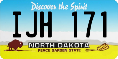 ND license plate IJH171