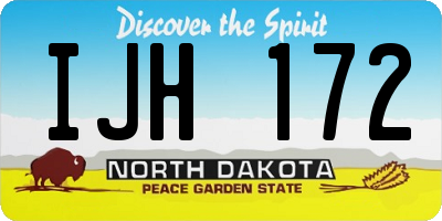 ND license plate IJH172