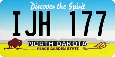 ND license plate IJH177