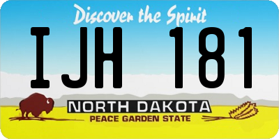 ND license plate IJH181
