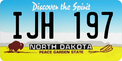 ND license plate IJH197