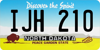 ND license plate IJH210