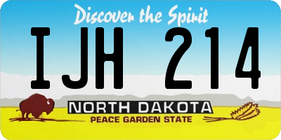 ND license plate IJH214