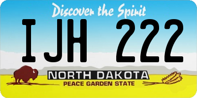 ND license plate IJH222