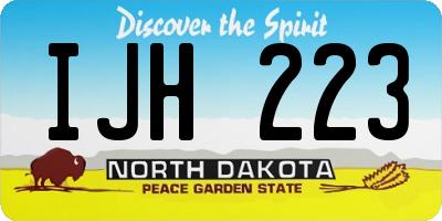 ND license plate IJH223