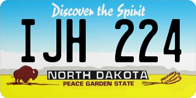 ND license plate IJH224