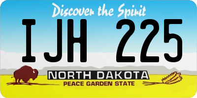 ND license plate IJH225