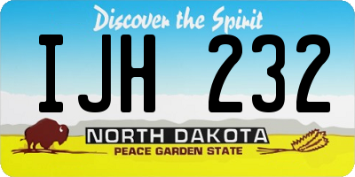 ND license plate IJH232