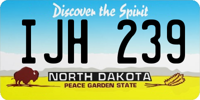 ND license plate IJH239