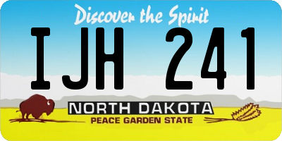 ND license plate IJH241