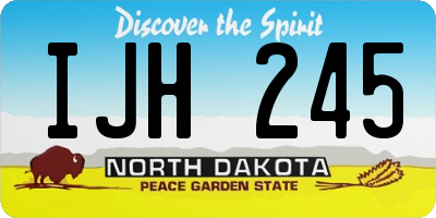 ND license plate IJH245