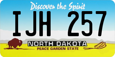 ND license plate IJH257