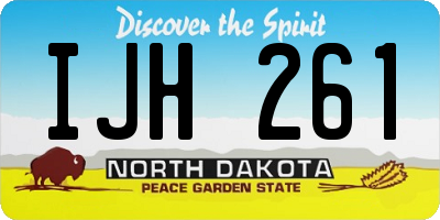 ND license plate IJH261