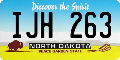 ND license plate IJH263