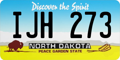 ND license plate IJH273