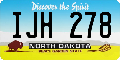 ND license plate IJH278