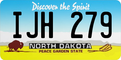 ND license plate IJH279