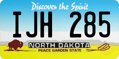 ND license plate IJH285