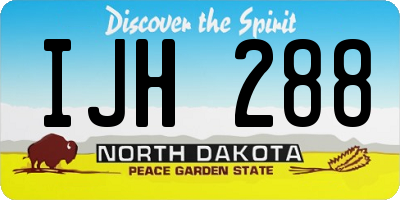 ND license plate IJH288