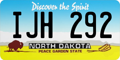 ND license plate IJH292