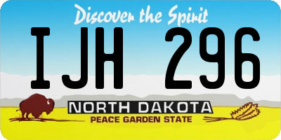 ND license plate IJH296