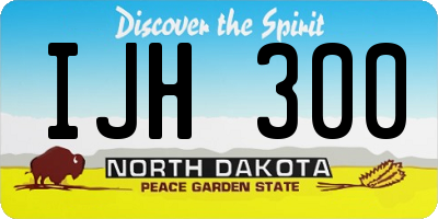 ND license plate IJH300